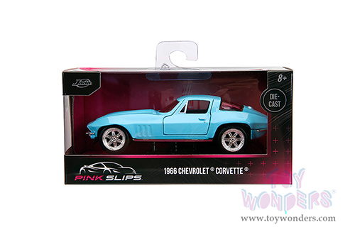 Jada Toys Pink Slips - Chevrolet® Corvette® Hardtop (1966, 1/32, diecast model car, Light Blue) 34852