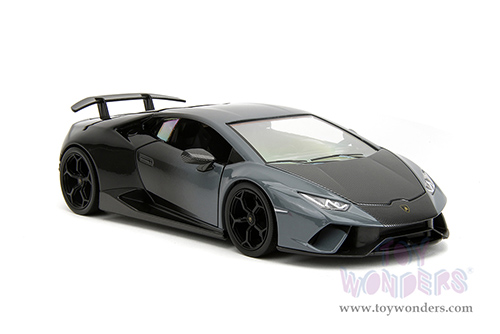 Jada Toys Pink Slips - Lamborghini Huracán Perfomante with Display Base (1/24 scale diecast model car, Gray-Black Gradient) 34895