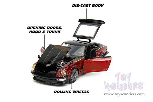 Jada Toys Fast & Furious - Datsun 24oz "Fast X" (1972, 1/24 scale diecast model car, Red/Black) 34916