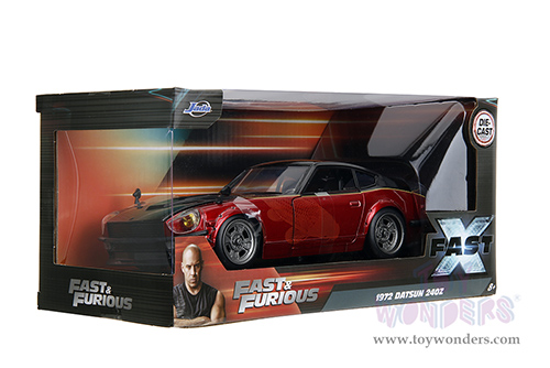 Jada Toys Fast & Furious - Datsun 24oz "Fast X" (1972, 1/24 scale diecast model car, Red/Black) 34916