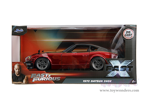 Jada Toys Fast & Furious - Datsun 24oz "Fast X" (1972, 1/24 scale diecast model car, Red/Black) 34916