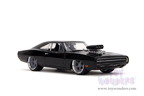 Jada Toys Fast & Furious - Dom's Dodge Charger R/T "Fast X" (1970, 1/24 scale diecast model car, Glossy Black) 34918