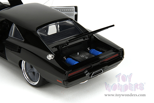 Jada Toys Fast & Furious - Dom's Dodge Charger R/T "Fast X" (1970, 1/24 scale diecast model car, Glossy Black) 34918