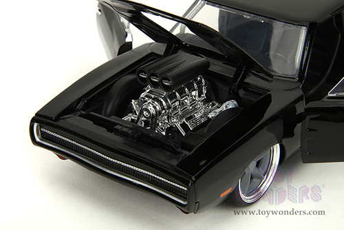 Jada Toys Fast & Furious - Dom's Dodge Charger R/T "Fast X" (1970, 1/24 scale diecast model car, Glossy Black) 34918
