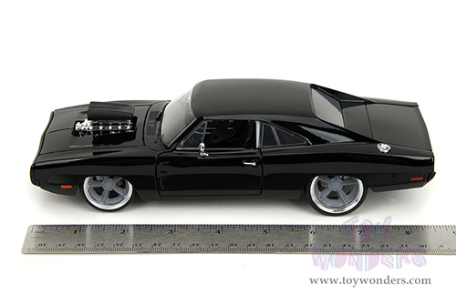 Jada Toys Fast & Furious - Dom's Dodge Charger R/T "Fast X" (1970, 1/24 scale diecast model car, Glossy Black) 34918