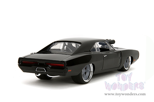 Jada Toys Fast & Furious - Dom's Dodge Charger R/T "Fast X" (1970, 1/24 scale diecast model car, Glossy Black) 34918
