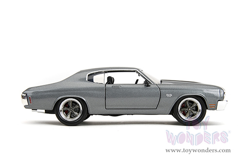 Jada Toys Fast & Furious - Chevrolet® Chevelle™ SS™ "Fast X" (1970, 1/24 scale diecast model car, Gray/Black stripes) 34923