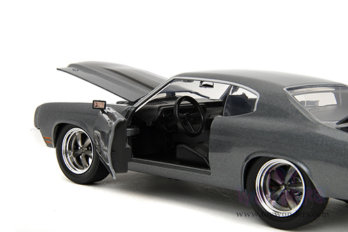 Jada Toys Fast & Furious - Chevrolet® Chevelle™ SS™ "Fast X" (1970, 1/24 scale diecast model car, Gray/Black stripes) 34923