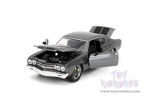 Jada Toys Fast & Furious - Chevrolet® Chevelle™ SS™ "Fast X" (1970, 1/24 scale diecast model car, Gray/Black stripes) 34923