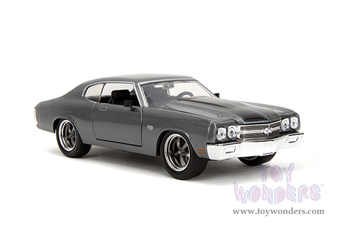 Jada Toys Fast & Furious - Chevrolet® Chevelle™ SS™ "Fast X" (1970, 1/24 scale diecast model car, Gray/Black stripes) 34923