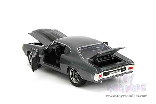 Jada Toys Fast & Furious - Chevrolet® Chevelle™ SS™ "Fast X" (1970, 1/24 scale diecast model car, Gray/Black stripes) 34923