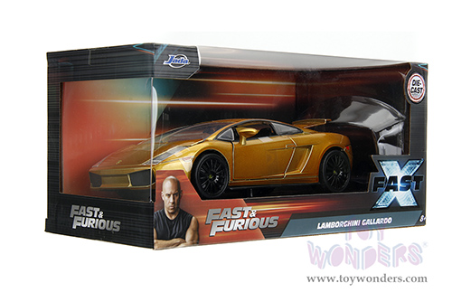 Jada Toys Fast & Furious - Lamborghini Gallardo "Fast X" (1/24 scale diecast model car, Candy Gold) 34924