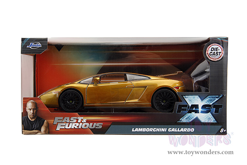 Jada Toys Fast & Furious - Lamborghini Gallardo "Fast X" (1/24 scale diecast model car, Candy Gold) 34924