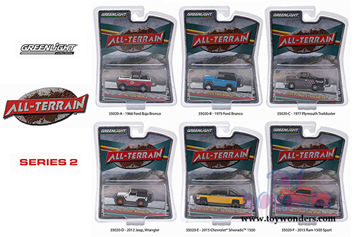 Greenlight - All Terrain Series 2 Assortment (1/64 scale diecast model car, Asstd.) 35020/48