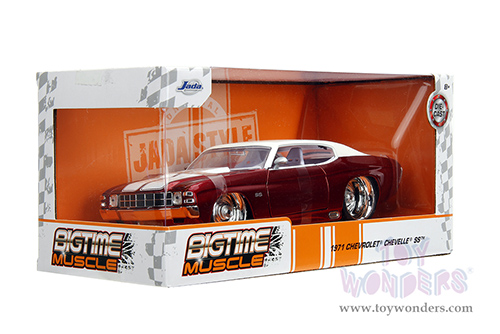 Jada Toys Bigtime Muscle - Chevrolet® Chevelle® SS Hardtop (1971, 1/24 scale diecast model car, Candy Red/White) 35020