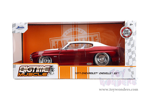 Jada Toys Bigtime Muscle - Chevrolet® Chevelle® SS Hardtop (1971, 1/24 scale diecast model car, Candy Red/White) 35020