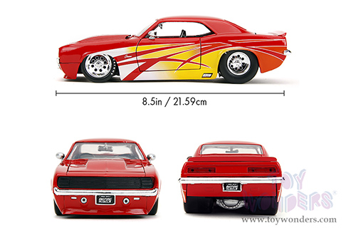Jada Toys Bigtime Muscle - Chevrolet® Camaro® Hardtop (1969, 1/24 scale diecast model car, Red) 35029