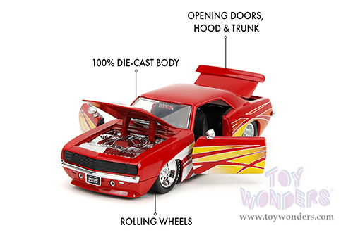 Jada Toys Bigtime Muscle - Chevrolet® Camaro® Hardtop (1969, 1/24 scale diecast model car, Red) 35029