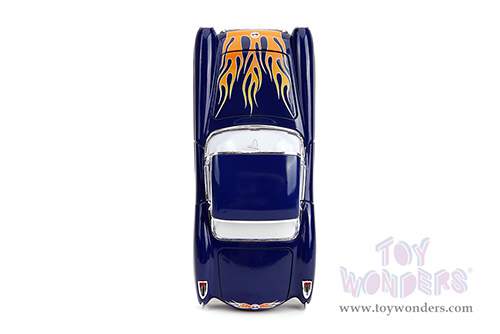 Jada Toys Bigtime Muscle - Chevrolet® Corvette® Hardtop (1957, 1/24 scale diecast model car, Blue/w Flames) 35031