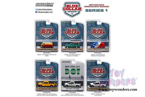 Greenlight - Blue Collar Collection Series 1 (1/64 scale diecast model car, Asstd.) 35040/48