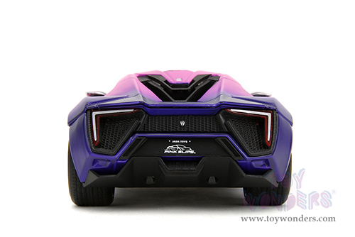Jada Toys Pink Slips - Lycan Hypersport with Display Base (1/24 scale diecast model car, White/w Pink-Blue Gradient) 35058