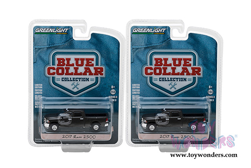 Greenlight - Blue Collar Collection Series 3 | Dodge Ram 2500 Pickup Truck (2017, 1/64 scale diecast model car, Black) 35080F/48