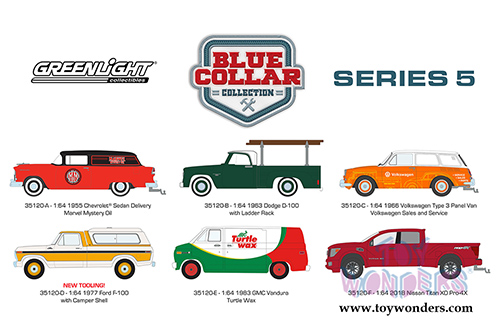 Greenlight - Blue Collar Collection Series 5 (1/64 scale diecast model car, Asstd.) 35120/48