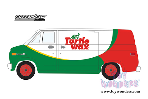 Greenlight - Blue Collar Collection Series 5 | GMC&reg; Vandura - Turtle Wax (1983, 1/64 scale diecast model car, Green/Red) 35120E/48