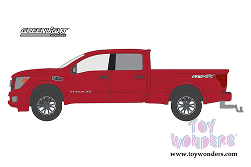 Greenlight - Blue Collar Collection Series 5 | Nissan Titan XD Pro-4X Pickup Truck (2018, 1/64 scale diecast model car, Red) 35120F/48