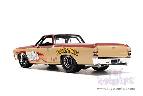 Jada Toys Hollywood Rides | Looney Tunes™ Chevrolet® El Camino with Tasmanian Devil Diecast Figure (1967, 1/24, diecast model car, Brown/Beige) 35130/4