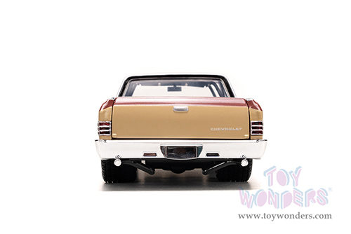 Jada Toys Hollywood Rides | Looney Tunes™ Chevrolet® El Camino with Tasmanian Devil Diecast Figure (1967, 1/24, diecast model car, Brown/Beige) 35130/4