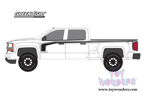 Greenlight - All Terrain Series 8 | Chevrolet&reg; Silverado&trade; Rally 2 Pickup Truck (2017, 1/64 scale diecast model car, White) 35130E/48
