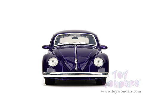 Jada Toys - Hollywood Rides | Volkswagen Beetle with Wednesday Addams and Thing Diecast Figures (1/24, diecast model car, Purple) 35131