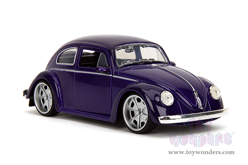 Jada Toys - Hollywood Rides | Volkswagen Beetle with Wednesday Addams and Thing Diecast Figures (1/24, diecast model car, Purple) 35131
