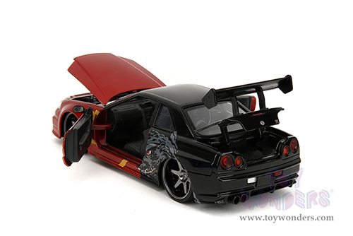 Jada Toys - Hollywood Rides | Nissan Skyline GT-R (34) RHD "Godzilla vs. Destoroyah" (2002, 1/24, diecast model car, Red/Black) 35133
