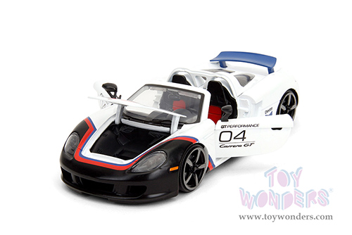 Jada Toys Hyper-Spec - Porsche Carrera GT Convertible #04 "Chevron" (2005, 1/24, diecast model car, White) 35136