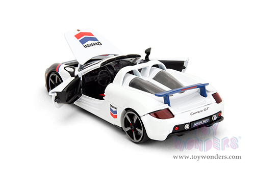 Jada Toys Hyper-Spec - Porsche Carrera GT Convertible #04 "Chevron" (2005, 1/24, diecast model car, White) 35136