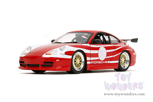 Jada Toys Hyper-Spec - Porsche Carrera 911 GT3 (996.1) (1/24, diecast model car, Red/White stripes) 35137