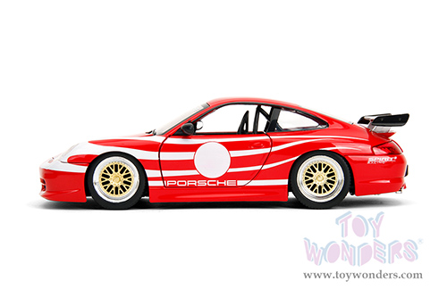 Jada Toys Hyper-Spec - Porsche Carrera 911 GT3 (996.1) (1/24, diecast model car, Red/White stripes) 35137