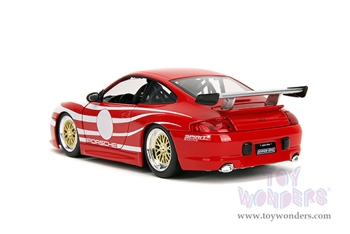 Jada Toys Hyper-Spec - Porsche Carrera 911 GT3 (996.1) (1/24, diecast model car, Red/White stripes) 35137
