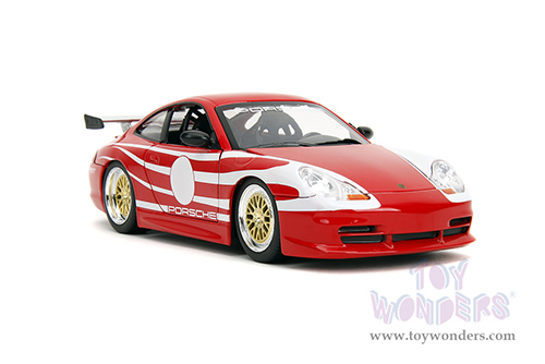 Jada Toys Hyper-Spec - Porsche Carrera 911 GT3 (996.1) (1/24, diecast model car, Red/White stripes) 35137