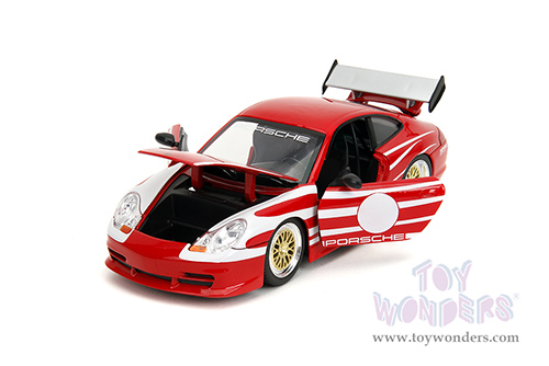 Jada Toys Hyper-Spec - Porsche Carrera 911 GT3 (996.1) (1/24, diecast model car, Red/White stripes) 35137