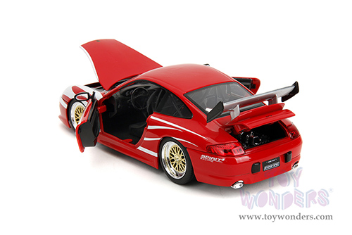 Jada Toys Hyper-Spec - Porsche Carrera 911 GT3 (996.1) (1/24, diecast model car, Red/White stripes) 35137