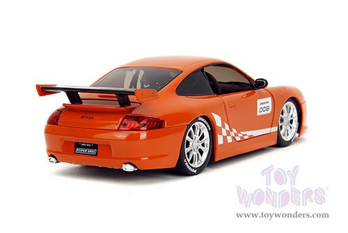 Jada Toys Hyper-Spec - Porsche Carrera 911 GT3 RS (996.2) #008 "Bridgestone" (1/24, diecast model car, Orange) 35138