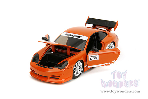 Jada Toys Hyper-Spec - Porsche Carrera 911 GT3 RS (996.2) #008 "Bridgestone" (1/24, diecast model car, Orange) 35138