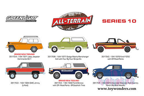 Greenlight - All Terrain Series 10 Assortment (1/64 scale diecast model car, Asstd.) 35170/48