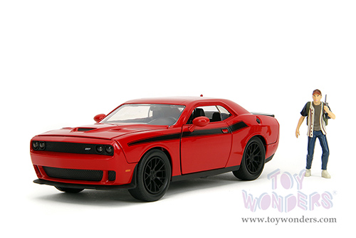 Jada Toys - Hollywood Rides | Dodge Challenger SRT with Glenn Diecast figure "The Walking Dead" (2015, 1/24 diecast model car, Red) 35185