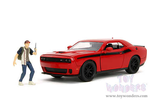 Jada Toys - Hollywood Rides | Dodge Challenger SRT with Glenn Diecast figure "The Walking Dead" (2015, 1/24 diecast model car, Red) 35185