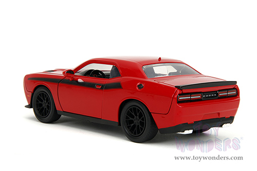 Jada Toys - Hollywood Rides | Dodge Challenger SRT with Glenn Diecast figure "The Walking Dead" (2015, 1/24 diecast model car, Red) 35185