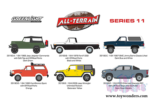 Greenlight - All Terrain Series 11 Assortment (1/64 scale diecast model car, Asstd.) 35190/6